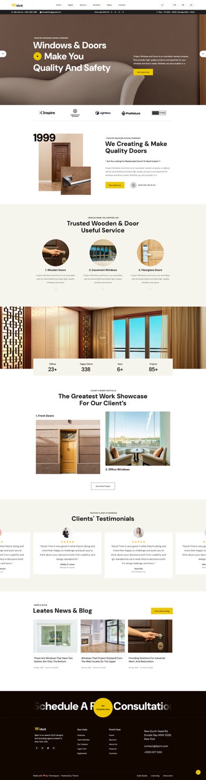 Aperçu du template Widox